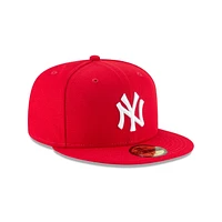 MLB Hat 5950 Basic Scarlet Red Yankees ( Undervisor