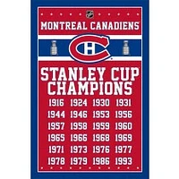 NHL Wall Poster Champions Canadiens