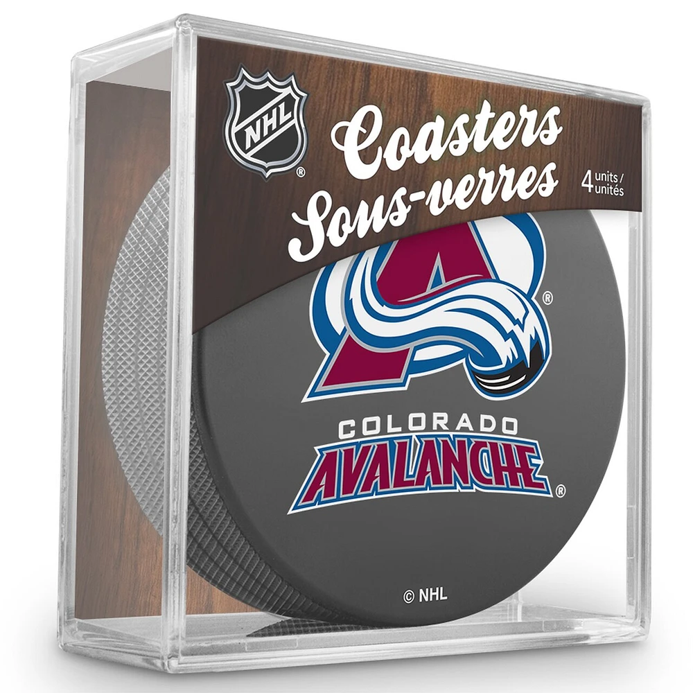 NHL Puck Coasters Avalanche