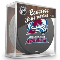 NHL Puck Coasters Avalanche