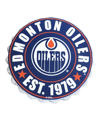 NHL Wall Logo Bottle Cap Oilers