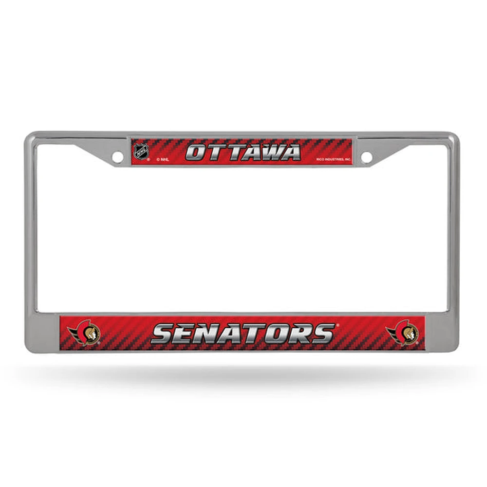 NHL License Plate Frame Chrome Senators