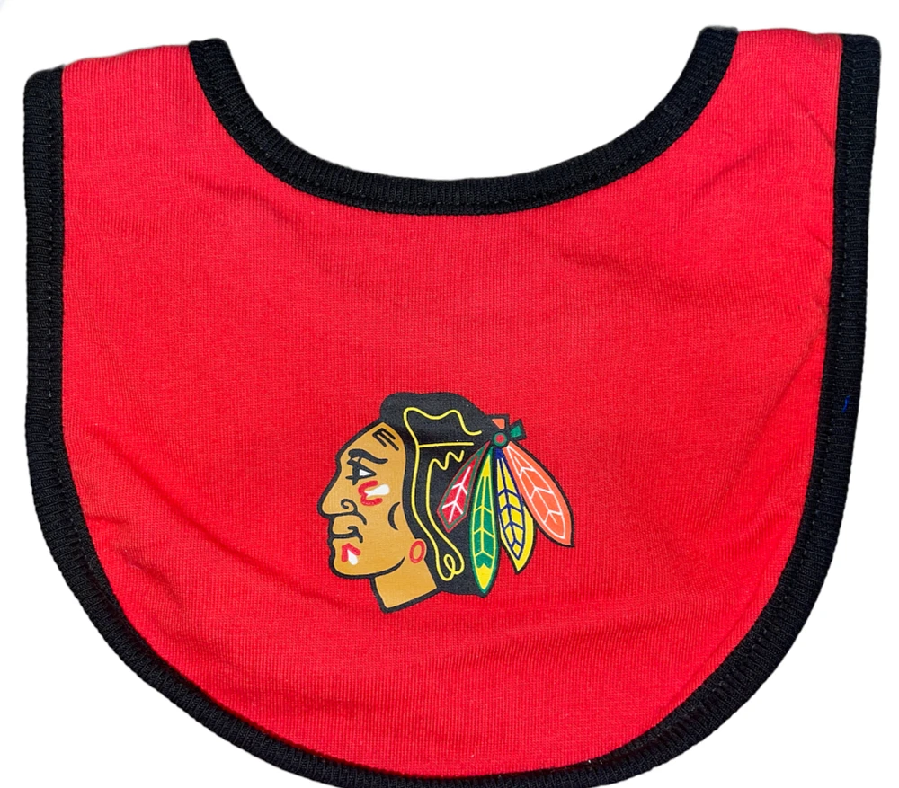 NHL Infant 2Pc Bib Set Back to the Basics Blackhawks