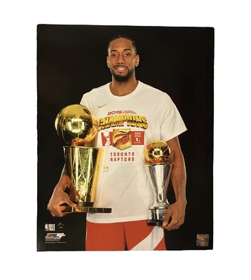 NBA 11x14 Player Photograph Trophy Champs 2019 Kawhi Leonard Raptors