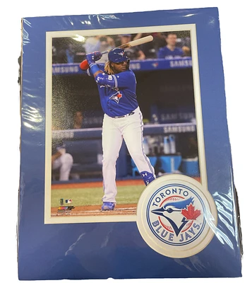 MLB 11x14 Player Photo Mat Composite First Pitch Vladimir Guerrero Jr. Blue Jays