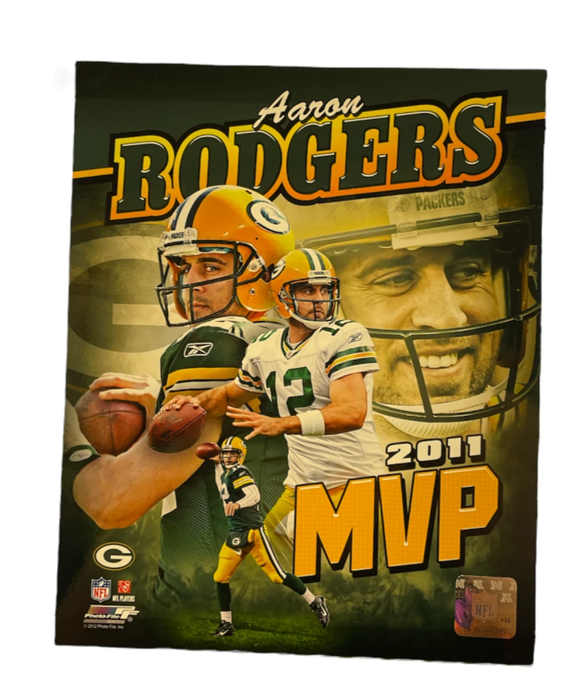 NFL 8X10 Player Photograph MVP 2011 Aaron Rodgers Packers