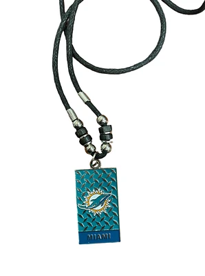 NFL Necklace Diamond Plate Dolphins