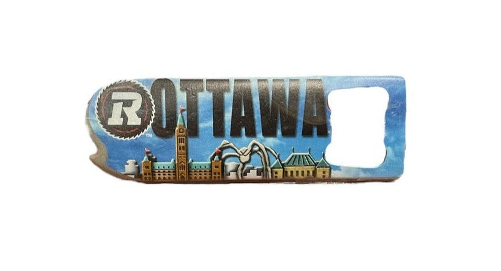 CFL Bottle Opener/Magnet Cityscape Redblacks