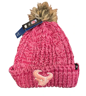 NFL Youth Knit Hat Meeko Pink Texans