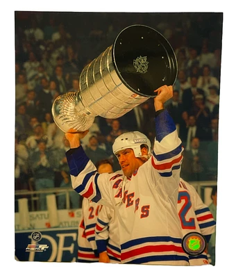 NHL 8x10 Vintage Player Photograph Stanley Cup Mark Messier Rangers