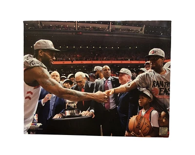 NBA 11X14 Player Photograph Handshake Eastern Conference Champs 2019 Raptors