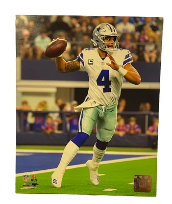 NFL 8x10 Player Photograph Away Dak Prescott Cowboys