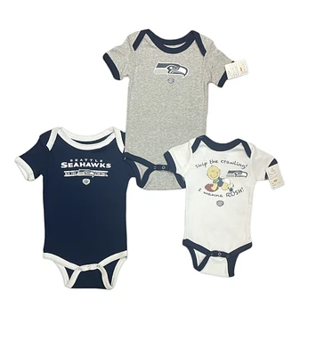 NFL Infant 3Pc Onesie Set Field Goal Seahawks