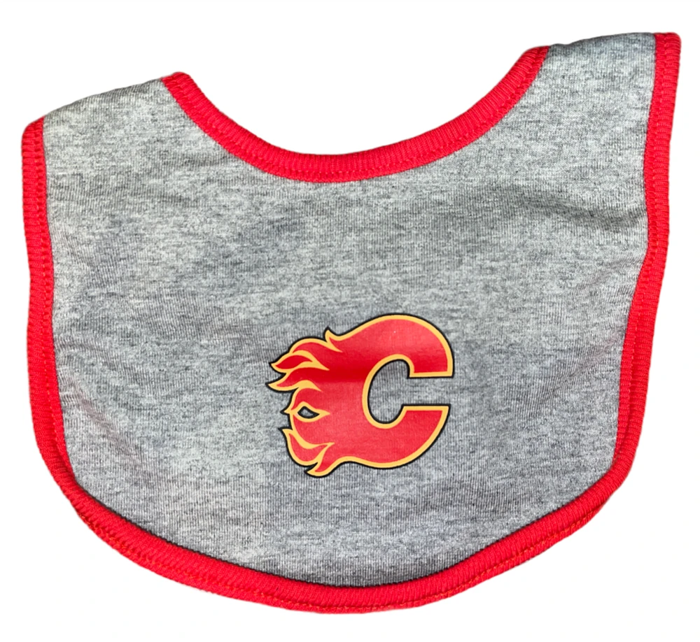 NHL Infant 2Pc Bib Set Back to the Basics Flames