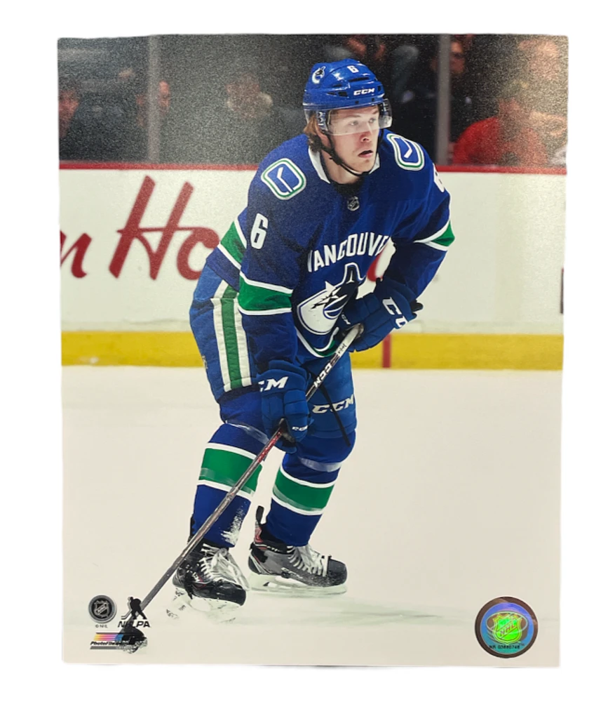 NHL 8x10 Player Photograph Close Up Brock Boeser Canucks