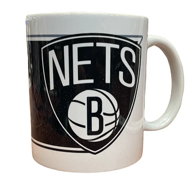 NBA Coffee Mug Subl. 11 Oz C-Handle White Nets