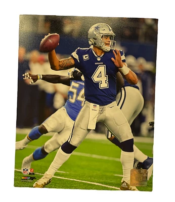 NFL 8x10 Player Photograph Home Dak Prescott Cowboys