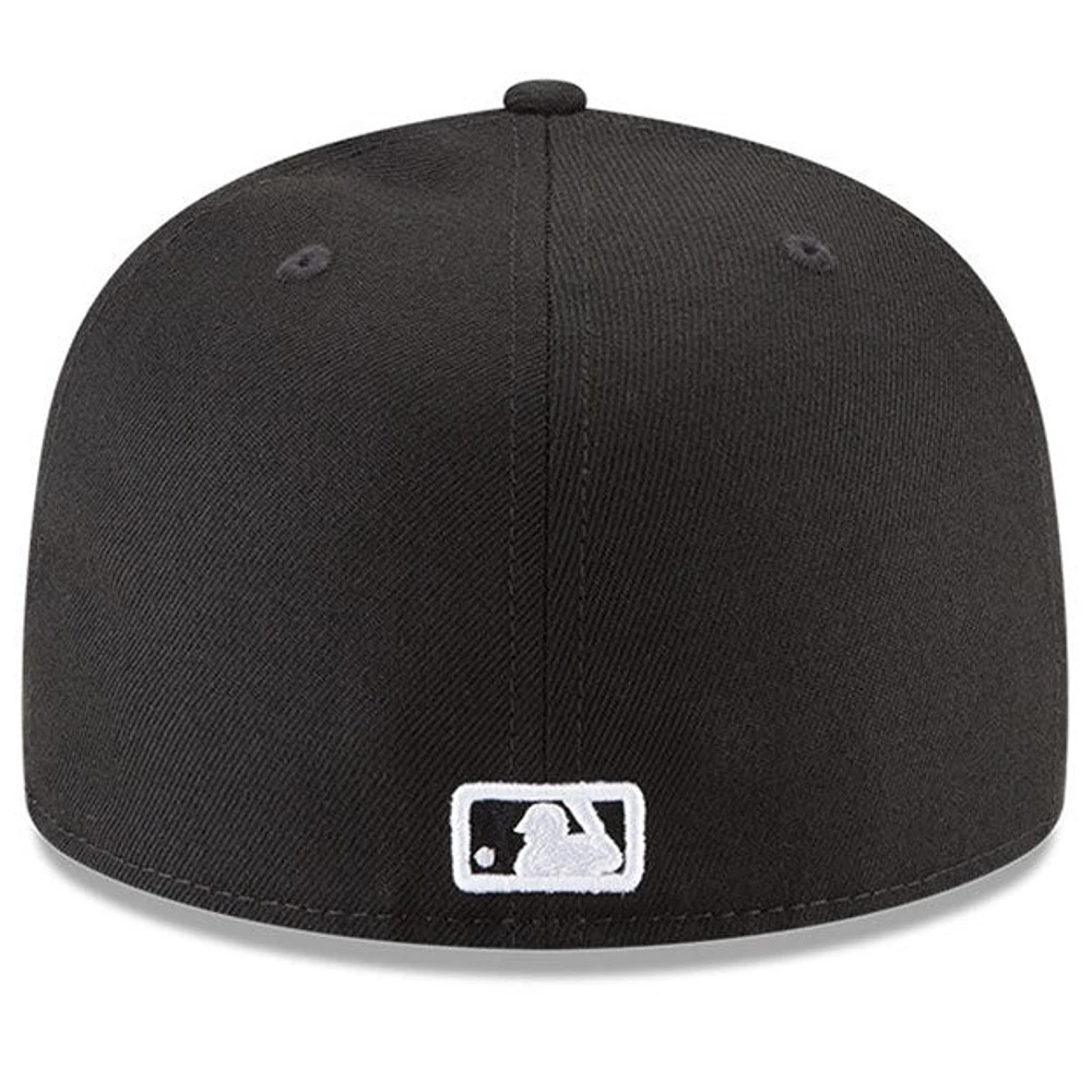 MLB Hat 5950 Basic Black And White Yankees