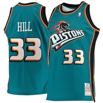 NBA Hardwood Classics Player 1998-99 Swingman Jersey Grant Hill Pistons (Teal)