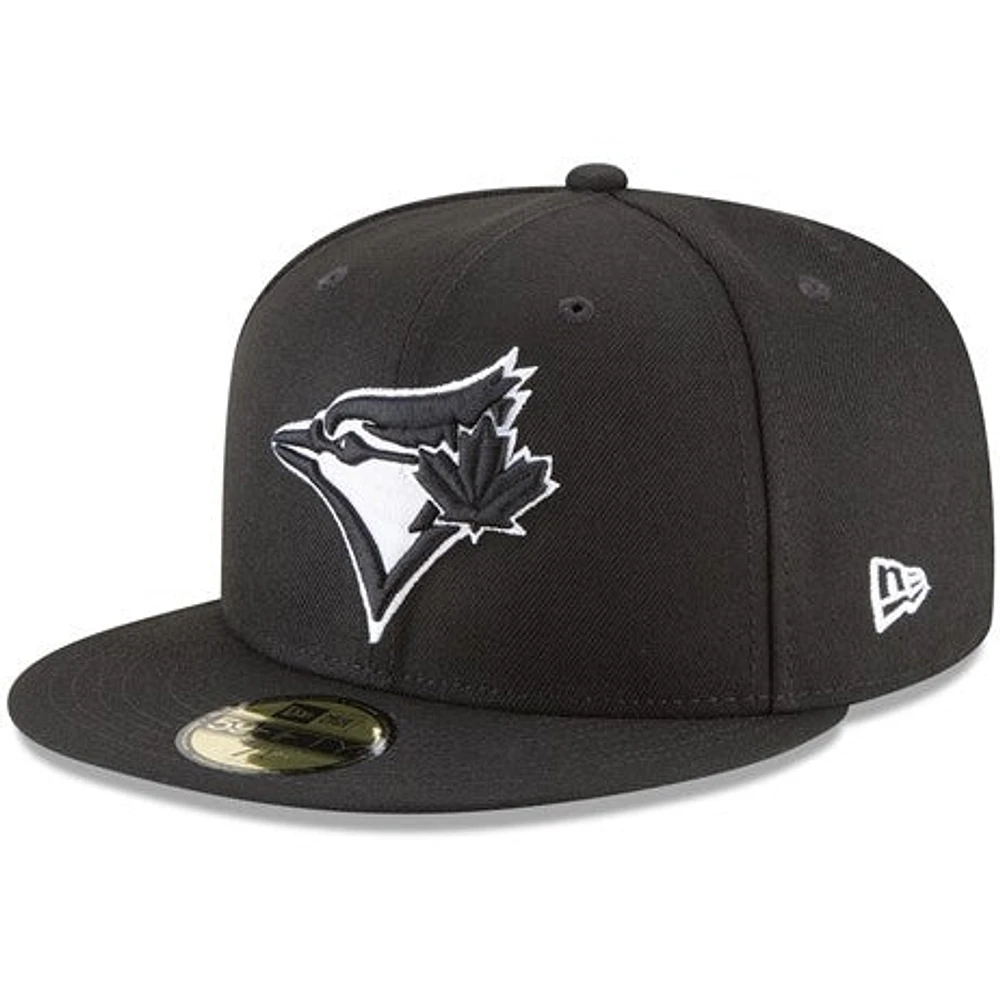 MLB Hat 5950 Basic Black And White Blue Jays