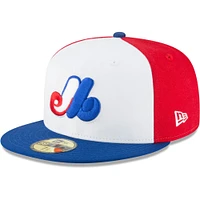 MLB Hat 5950 Cooperstown 1969-91 Expos (White and Royal Blue)