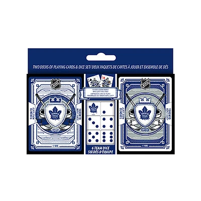 NHL Playing Cards 2Pack & Dice Maple Leafs