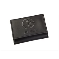 NFL Wallet Leather Tri-Fold Steelers (Black)