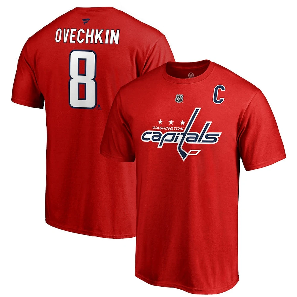 NHL Player T-Shirt Authentic Stack Alex Ovechkin Capitals