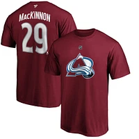 NHL Player T-Shirt Authentic Stack Nathan Mackinnon Avalanche (Burgundy)