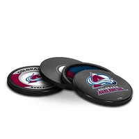 NHL Puck Coasters Avalanche