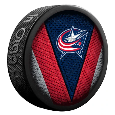 NHL Puck Stitch Blue Jackets