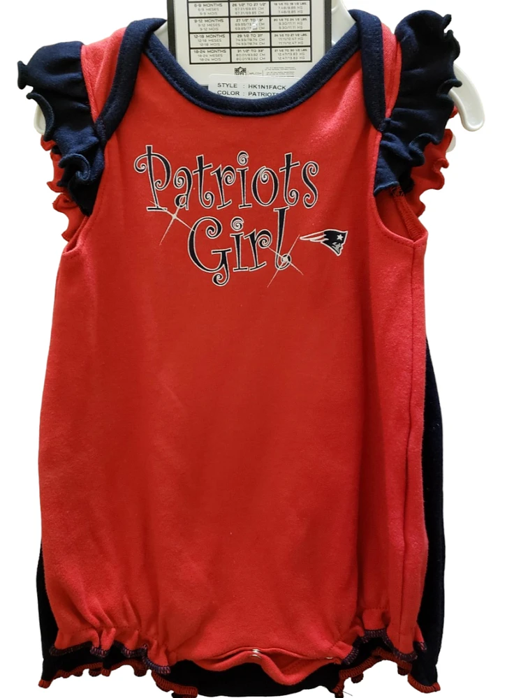 NFL Infant Girls 2Pc Onesie Set Homecoming Patriots