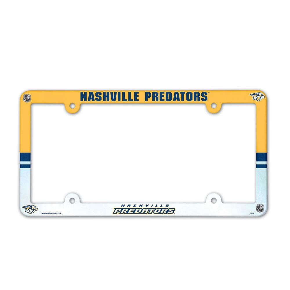 NHL License Plate Frame Plastic Predators