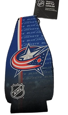 NHL Neoprene Bottle Cooler Sublimated Blue Jackets