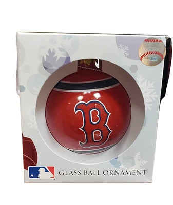 MLB Ornament Glass Ball Red Sox