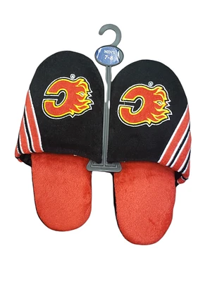 NHL Slippers Striped Team Flames