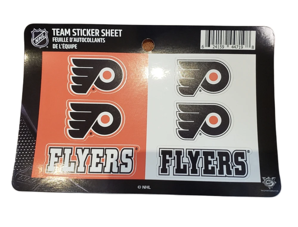 NHL Team Sticker Sheet Flyers