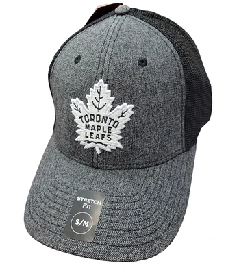 NHL Hat Stretch Fit Poly Heathered Tonal Maple Leafs