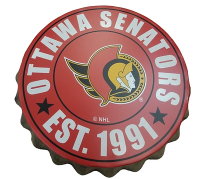 NHL Wall Logo Bottle Cap Senators