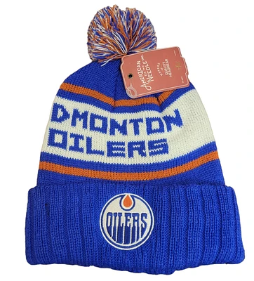 NHL Knit Hat Pillow Line Oilers (Blue)