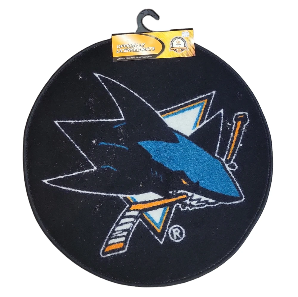 NHL Fan Mat Puck Sharks