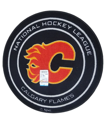 NHL Fan Mat Puck Flames
