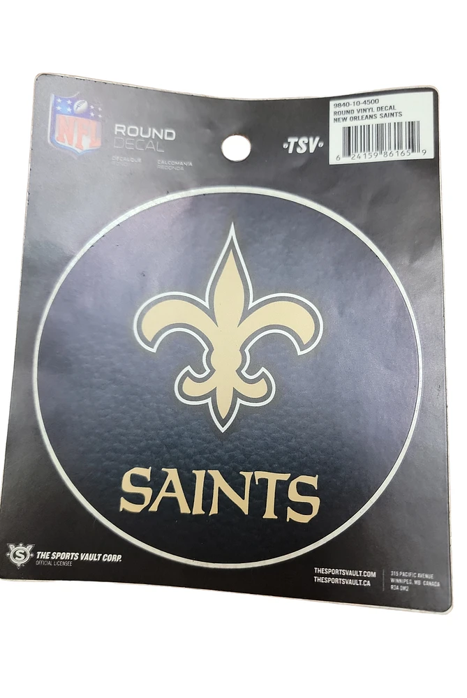 NFL Round Decal Saints