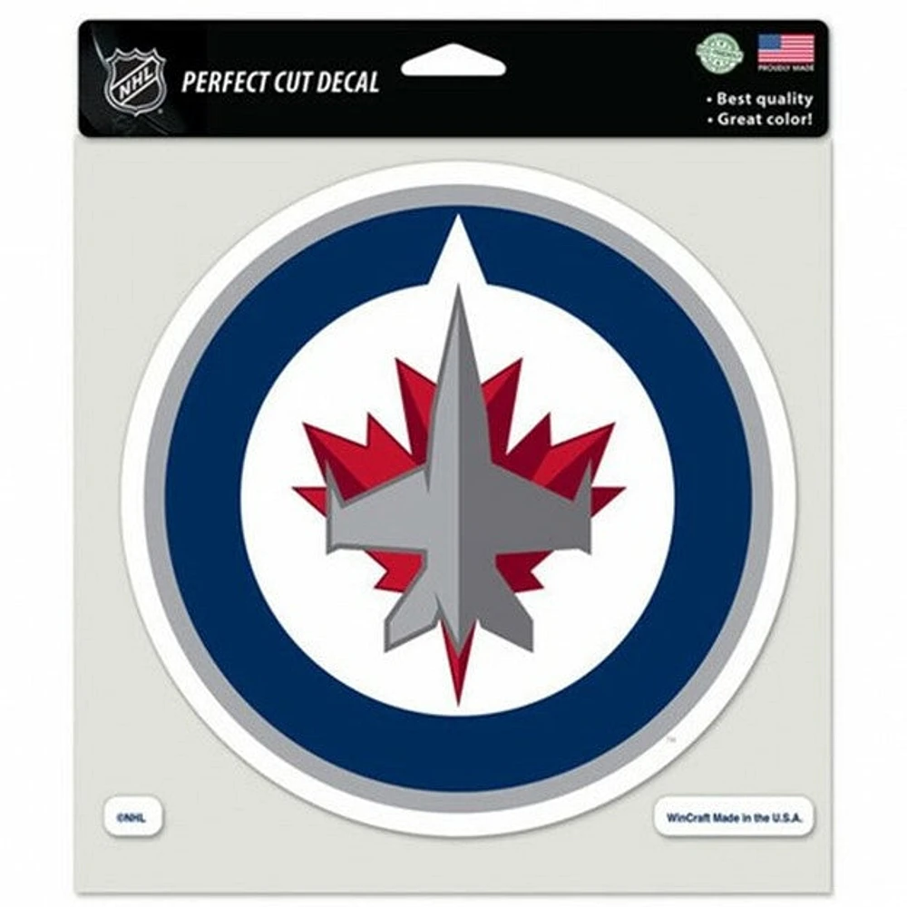 NHL Perfect Cut Decal 8x8 Jets