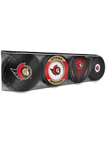 NHL 4 Pc Set Puck Collection Senators