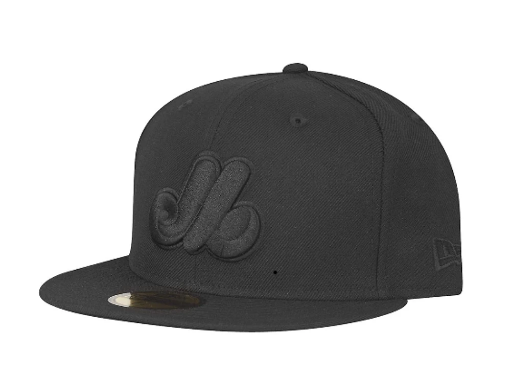 MLB Hat 5950 Cooperstown Basic Blackout Expos