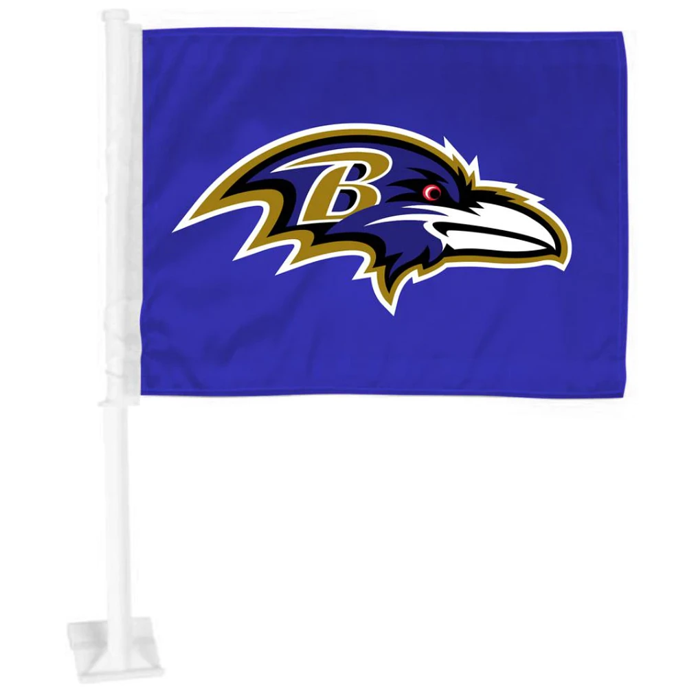 NFL Car Flag 11x15 Logo Ravens