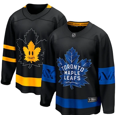 NHL Blank Replica Breakaway Jersey Alt Black Reversible Maple Leafs