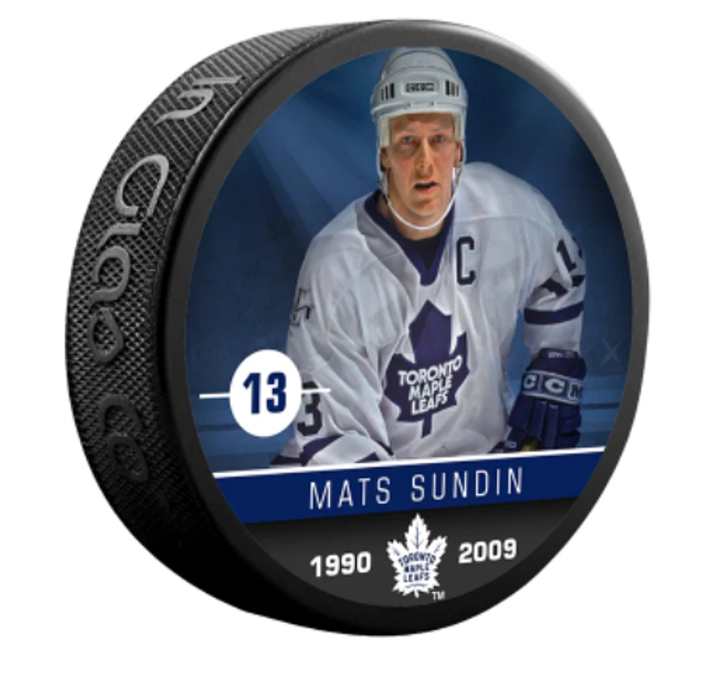 NHL Alumni Player Puck Mats Sundin Maple Leafs