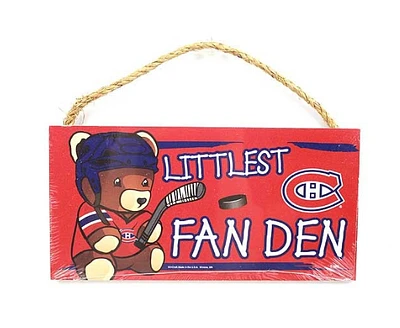 NHL 10"x5" Wooden Sign Littlest Fan Den Canadiens